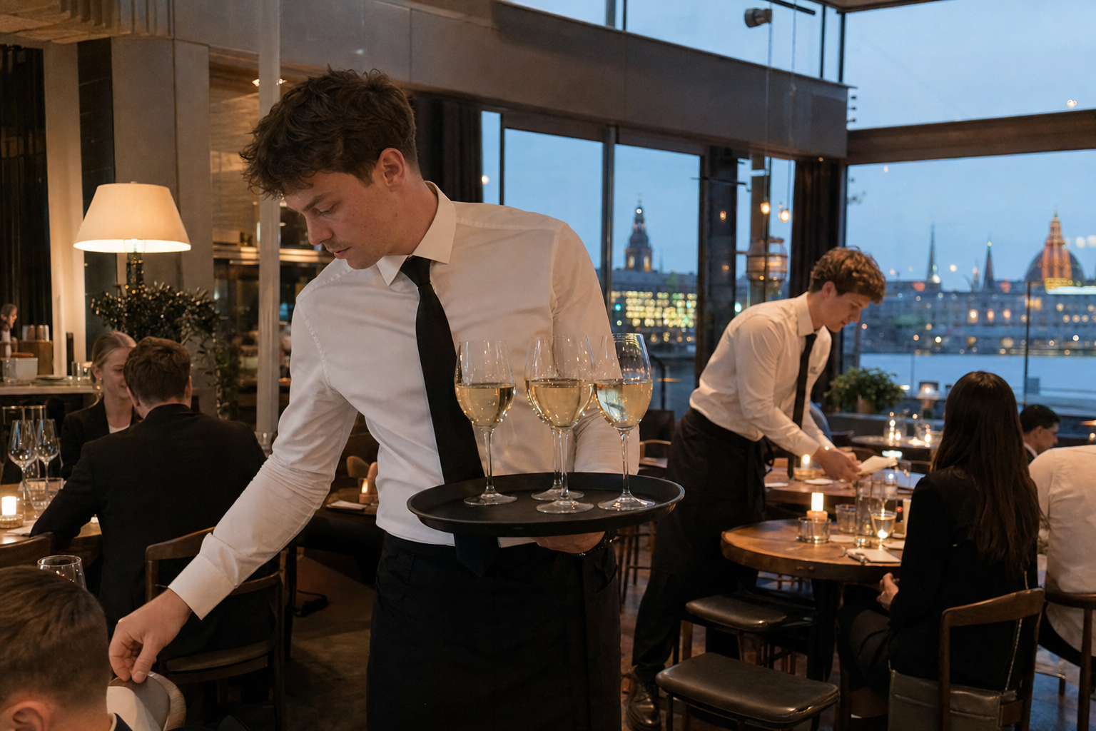 Serveringspersonale fra Copenhagen Staff klar til gæster i København